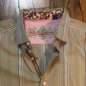 Robert Graham beautiful tan XL button-up